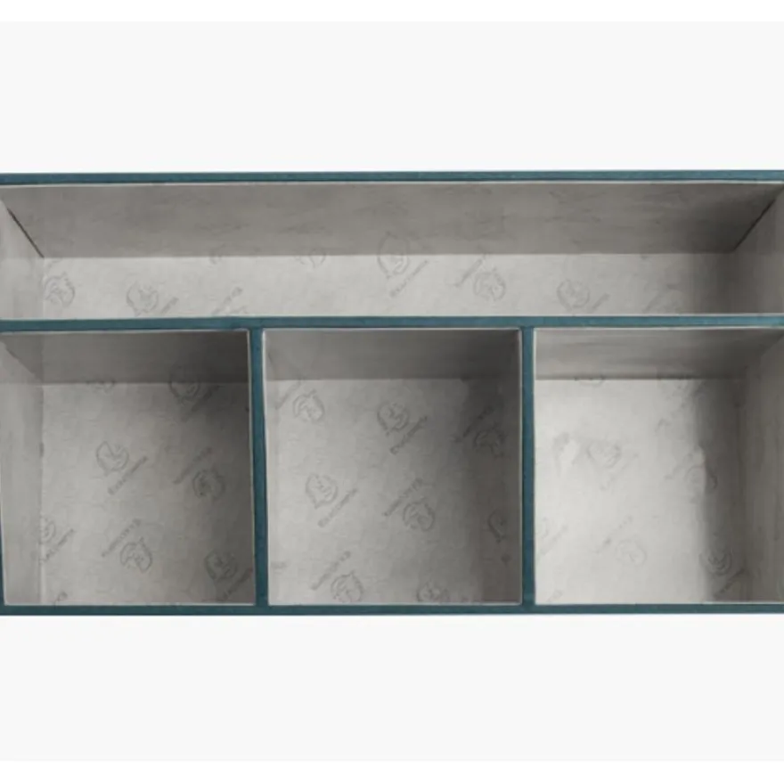 Exacompta OfficeByMe - Organiseur de bureau 4 compartiments - bleu canard