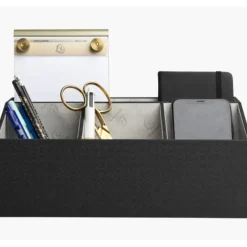Exacompta OfficeByMe - Organiseur de bureau 4 compartiments - noir