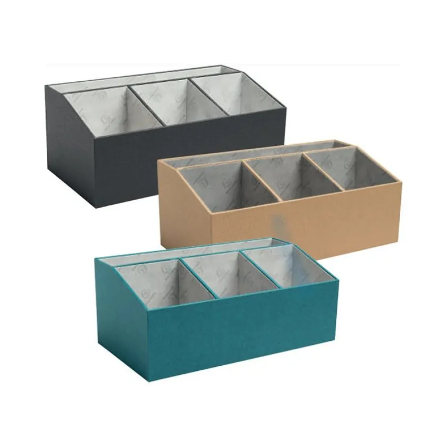 Exacompta OfficeByMe - Organiseur de bureau 4 compartiments - noir