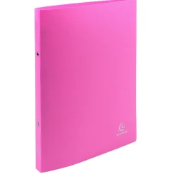 Exacompta OpaK -Classeur souple A4 rose – 2 anneaux 15 mm - polypropylène - capacité 140 feuilles