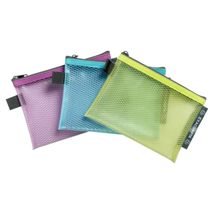 Exacompta Pop'N Co - Pochette à fermeture éclair - pour A6 (105 x 148 mm) - citron vert, cyan, lilas