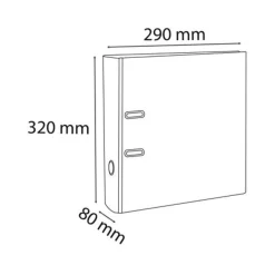 Exacompta Prem'Touch Autentik - Classeur à levier A4 - Dos 80 mm