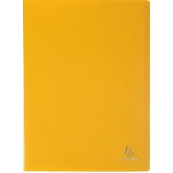 Exacompta Protège-documents A4 Jaune 120 Vues – Polypropylène Souple Opak – Porte-vues Résistant pour Classement