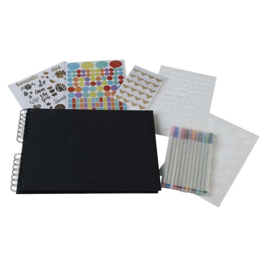 Exacompta ScrapAddict - Album scrapbooking - 32 x 22 cm - 70 pages noires