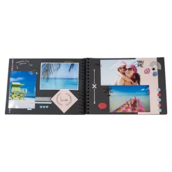 Exacompta ScrapAddict - Album scrapbooking - 32 x 22 cm - 70 pages noires