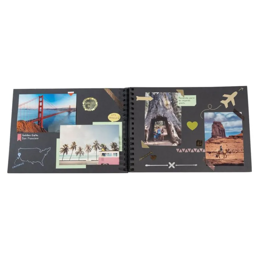 Exacompta ScrapAddict - Album scrapbooking - 32 x 22 cm - 70 pages noires
