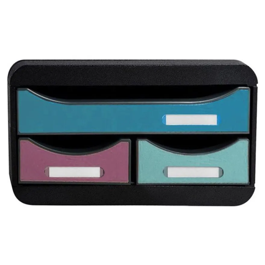 Exacompta Skandi - Module de classement 3 tiroirs - couleurs assorties
