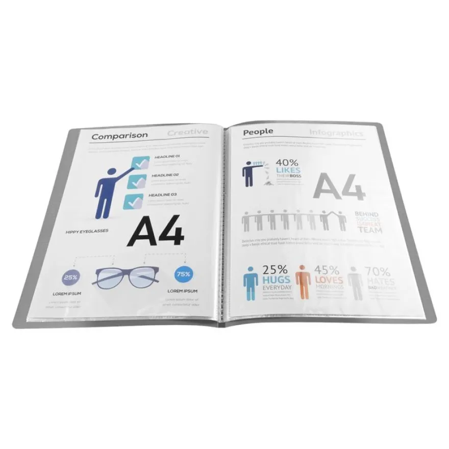 Exacompta Teksto - Porte vues - 40 vues - A4 - disponible dans différentes couleurs