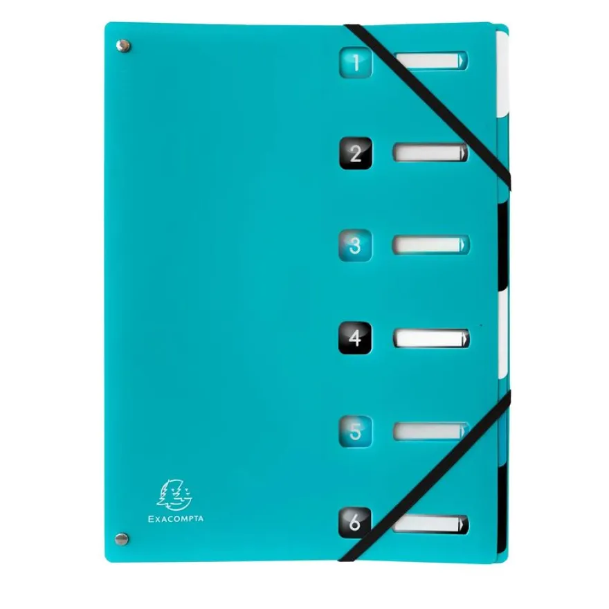 Exacompta Titane - Trieur 6 positions - A4 - disponible dans différentes couleurs