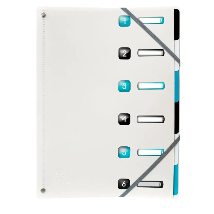 Exacompta Titane - Trieur 6 positions - A4 - disponible dans différentes couleurs