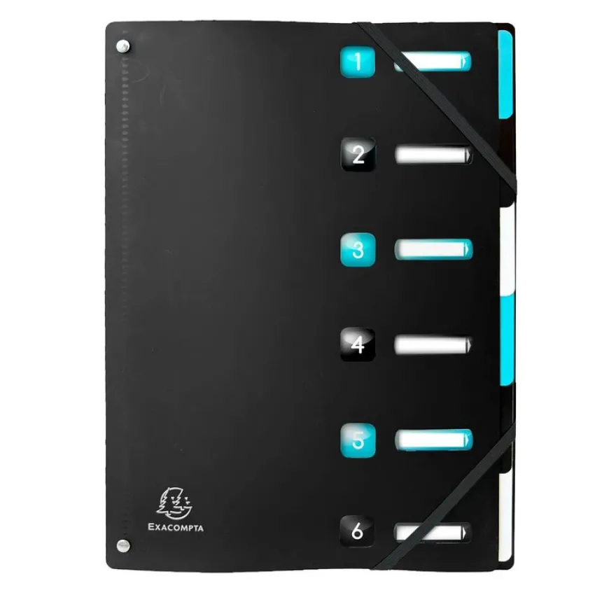 Exacompta Titane - Trieur 6 positions - A4 - disponible dans différentes couleurs