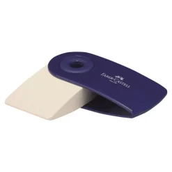 Faber-Castell - Gomme Sleeve Mini - Avec étui de protection pivotant - Blanc
