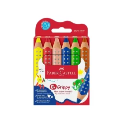 Faber-Castell - Grippy - 6 crayons couleur
