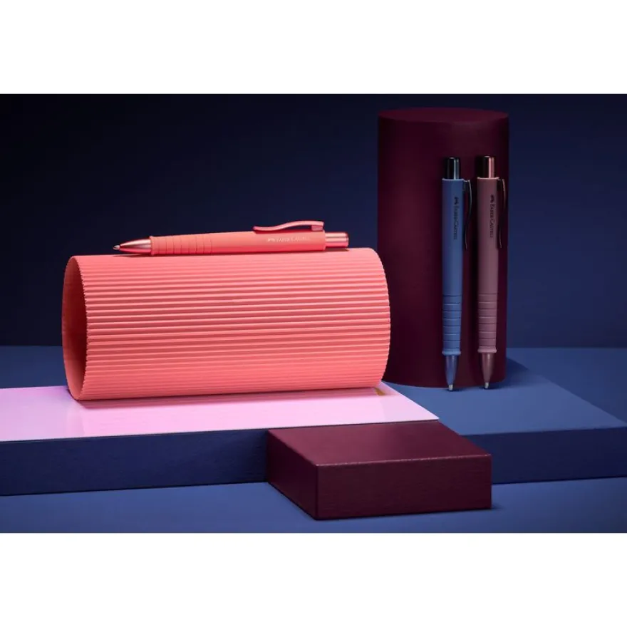 Faber-Castell – Stylo-bille Poly Ball Urban – Bordeaux