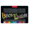 Faber-Castell Black Edition - 36 Crayons de couleur - couleurs brillantes assorties - boîte métal