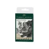 Faber-Castell PITT Artist Pen - Pack de 8 stylo pinceau, feutre fin et jeu de marqueurs - noir