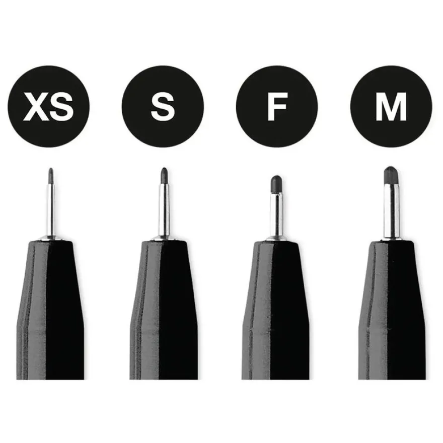 Faber-Castell Pitt Artist - Pack de 4 feutres à l'encre de Chine - noir