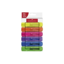 Faber-Castell Textliner 46 - Feutre fin - assortiment de couleurs pastel - encre à l'eau - 1-5 mm (pack de 6)