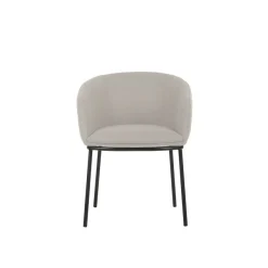 Fauteuil ARCO - 4 pieds métal - beige lin