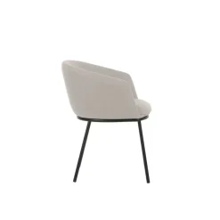 Fauteuil ARCO - 4 pieds métal - beige lin