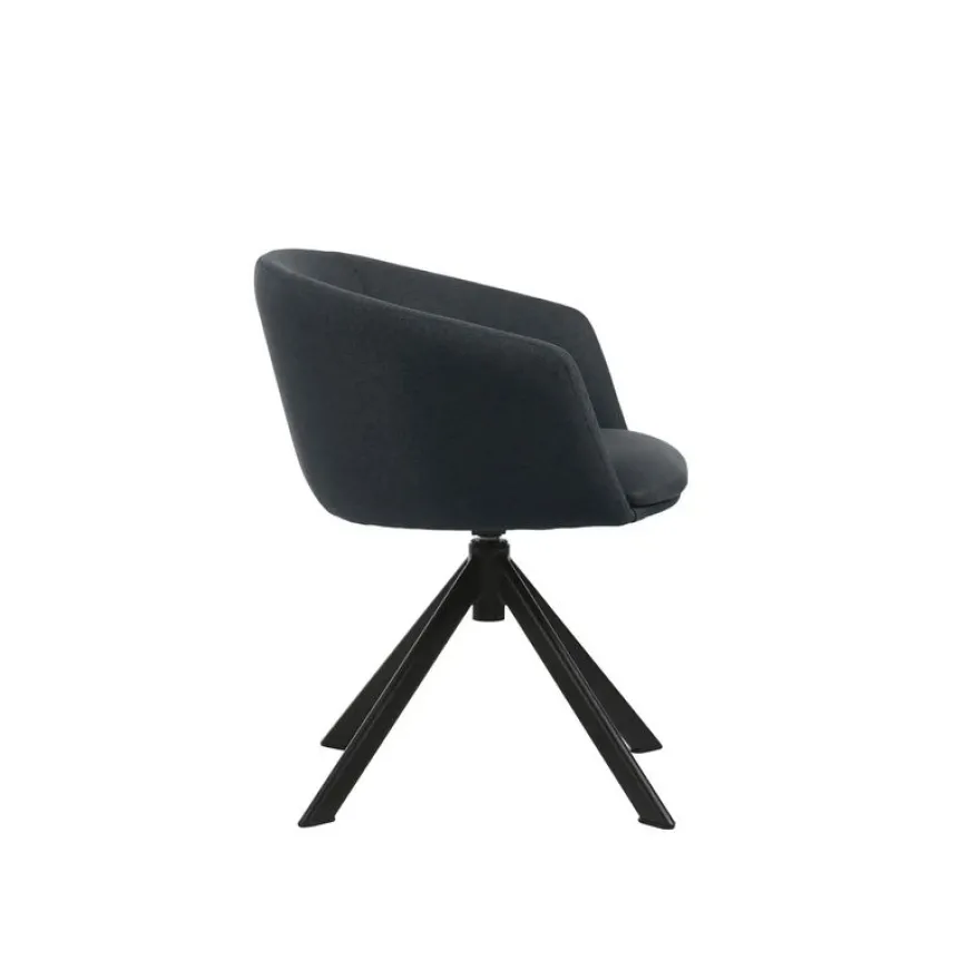 Fauteuil ARCO - pied pyramidal - bleu nuit