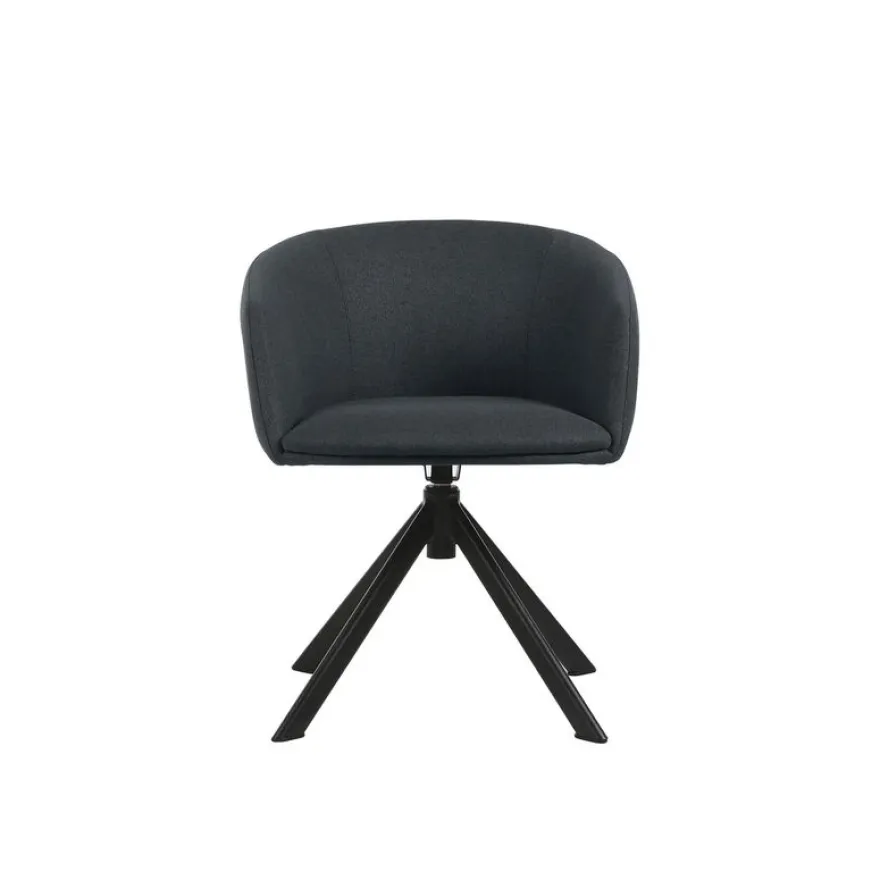 Fauteuil ARCO - pied pyramidal - bleu nuit