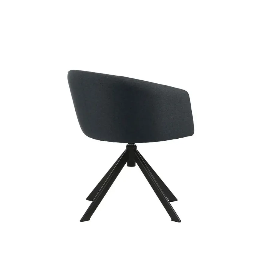 Fauteuil ARCO - pied pyramidal - bleu nuit
