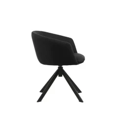 Fauteuil ARCO - Tissu non feu - pieds pyramidal - gris poivre