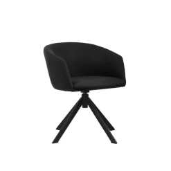 Fauteuil ARCO - Tissu non feu - pieds pyramidal - gris poivre
