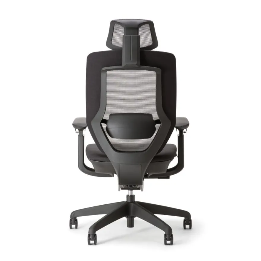 Fauteuil de bureau ALEA - accoudoirs - appuie-tête - noir