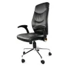 Fauteuil de bureau ATHENA - accoudoirs rabattables - appui-tête intégré - noir