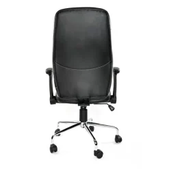 Fauteuil de bureau ATHENA - accoudoirs rabattables - appui-tête intégré - noir