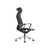 Fauteuil de bureau CHARLES - accoudoirs fixes - appui-tête intégré - noir