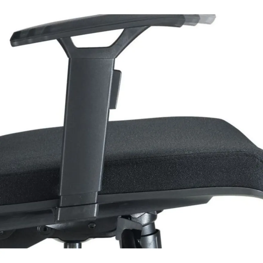 Fauteuil de bureau MALICE avec têtière - accoudoirs réglables - noir