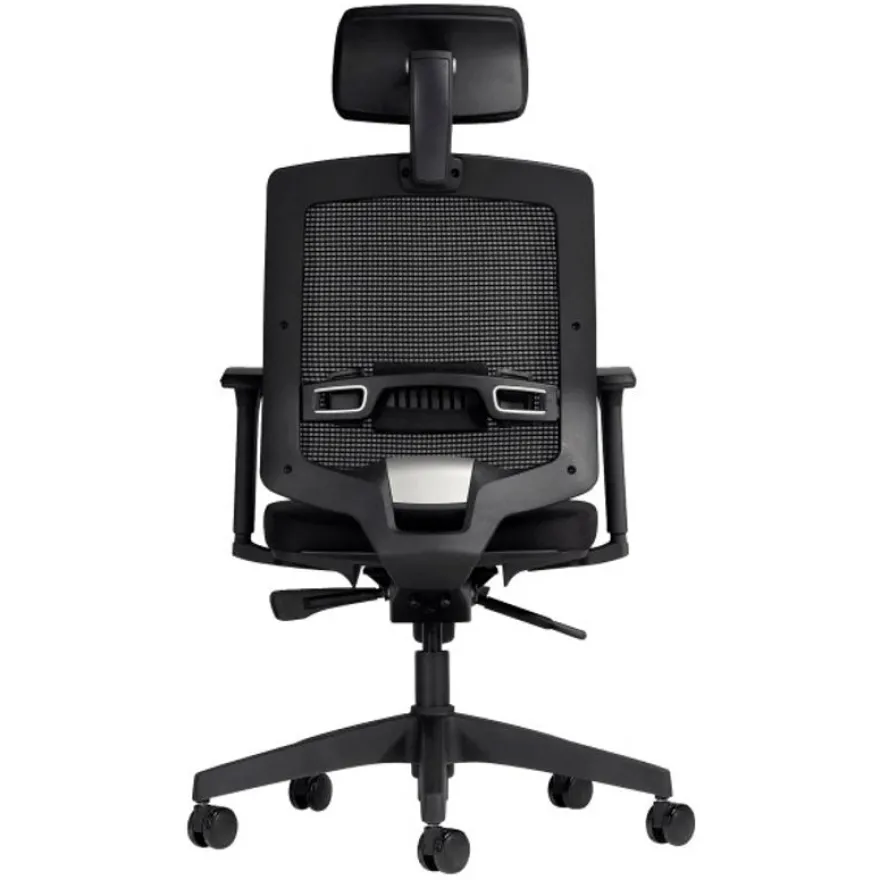 Fauteuil de bureau MALICE avec têtière - accoudoirs réglables - noir