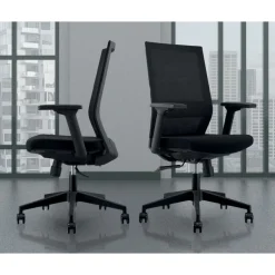 Fauteuil de bureau MAX - accoudoirs réglables - noir