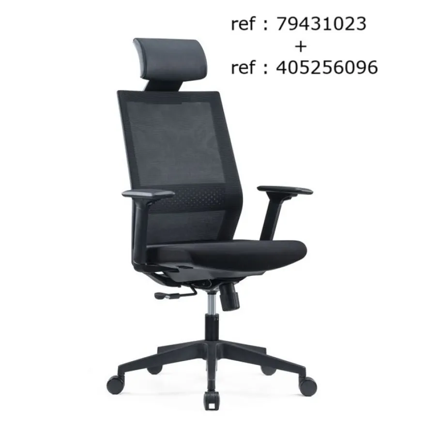 Fauteuil de bureau MAX - accoudoirs réglables - noir