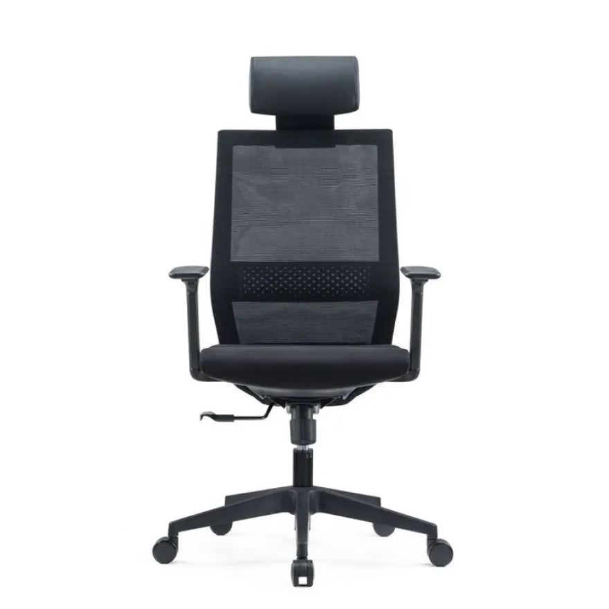 Fauteuil de bureau MAXIM - accoudoirs réglables - Appuie tête - noir