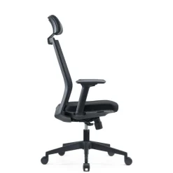 Fauteuil de bureau MAXIM - accoudoirs réglables - Appuie tête - noir