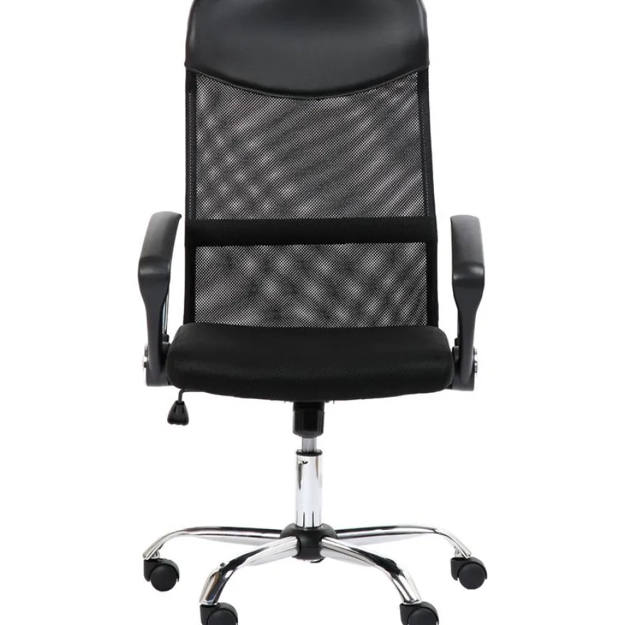 Fauteuil de bureau OMAHA - accoudoirs fixes - noir
