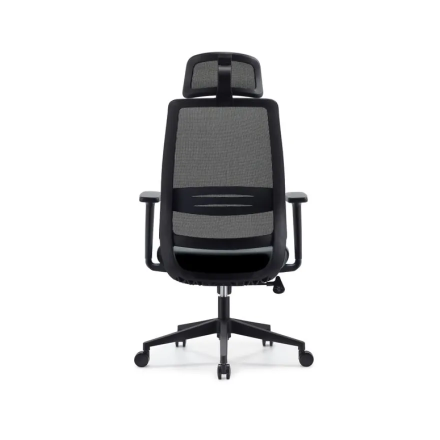 Fauteuil de bureau OPEN - accoudoirs réglables - appuie-tête réglable - noir