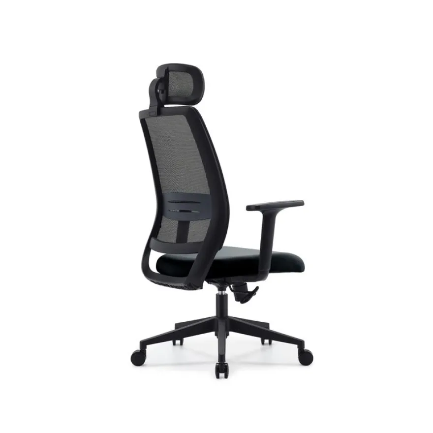 Fauteuil de bureau OPEN - accoudoirs réglables - appuie-tête réglable - noir