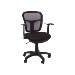 Fauteuil de bureau PHOENIX - accoudoirs fixes - noir