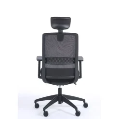 Fauteuil de bureau SCOTT - accoudoirs réglables - appuie-tête réglable - noir