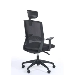 Fauteuil de bureau SCOTT - accoudoirs réglables - appuie-tête réglable - noir