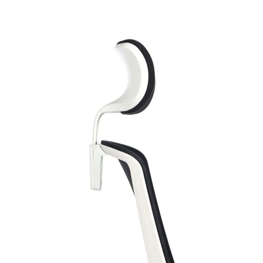 Fauteuil de bureau SCOTT - accoudoirs réglables - appuie-tête réglable - noir base blanche