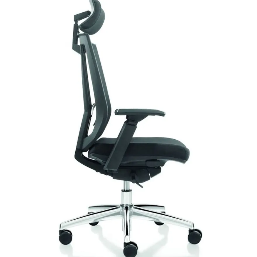 Fauteuil de bureau SHADE - accoudoirs réglables - appuie-tête réglable - noir