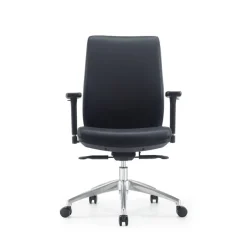 Fauteuil de bureau SHERMAN - accoudoirs réglables - Appui-tête en option - noir