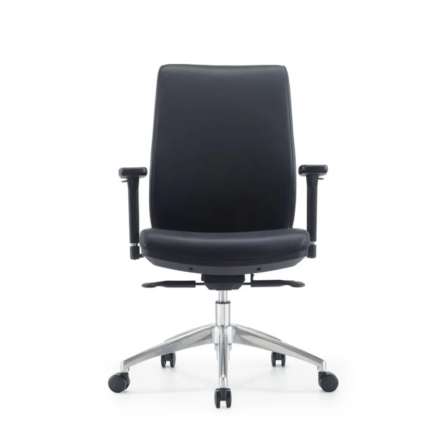 Fauteuil de bureau SHERMAN - accoudoirs réglables - Appui-tête en option - noir