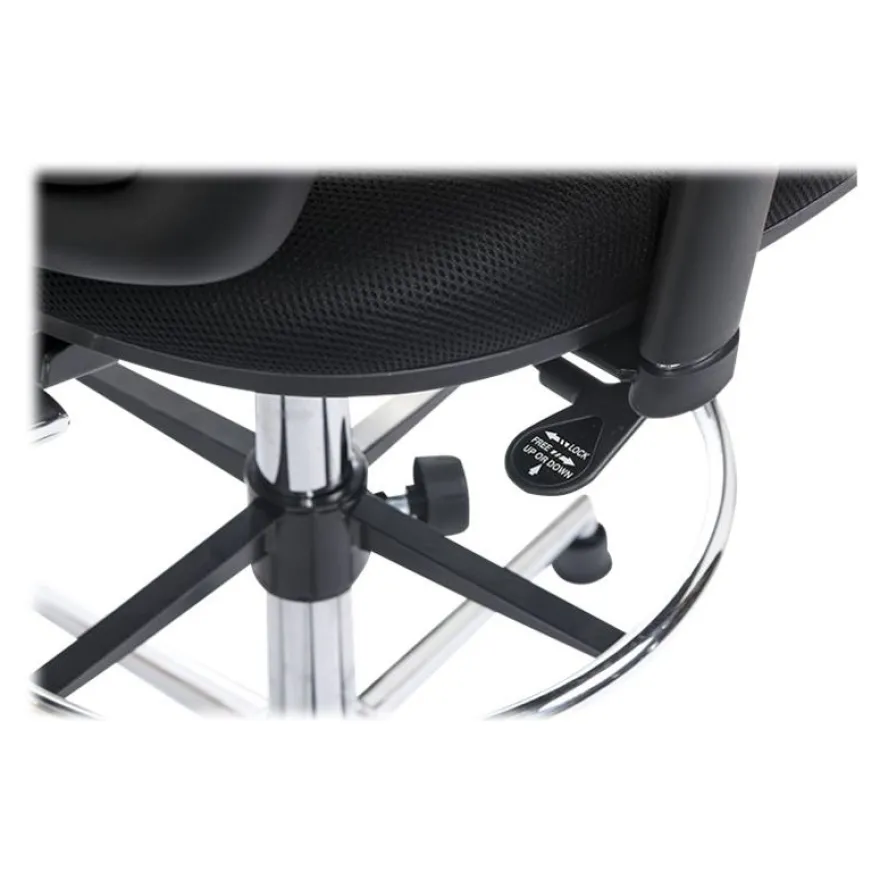 Fauteuil de bureau TANET - hauteur réglable - accoudoirs règlable - noir